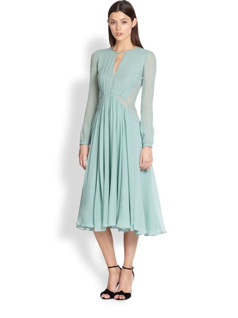 burberry blue silk dress